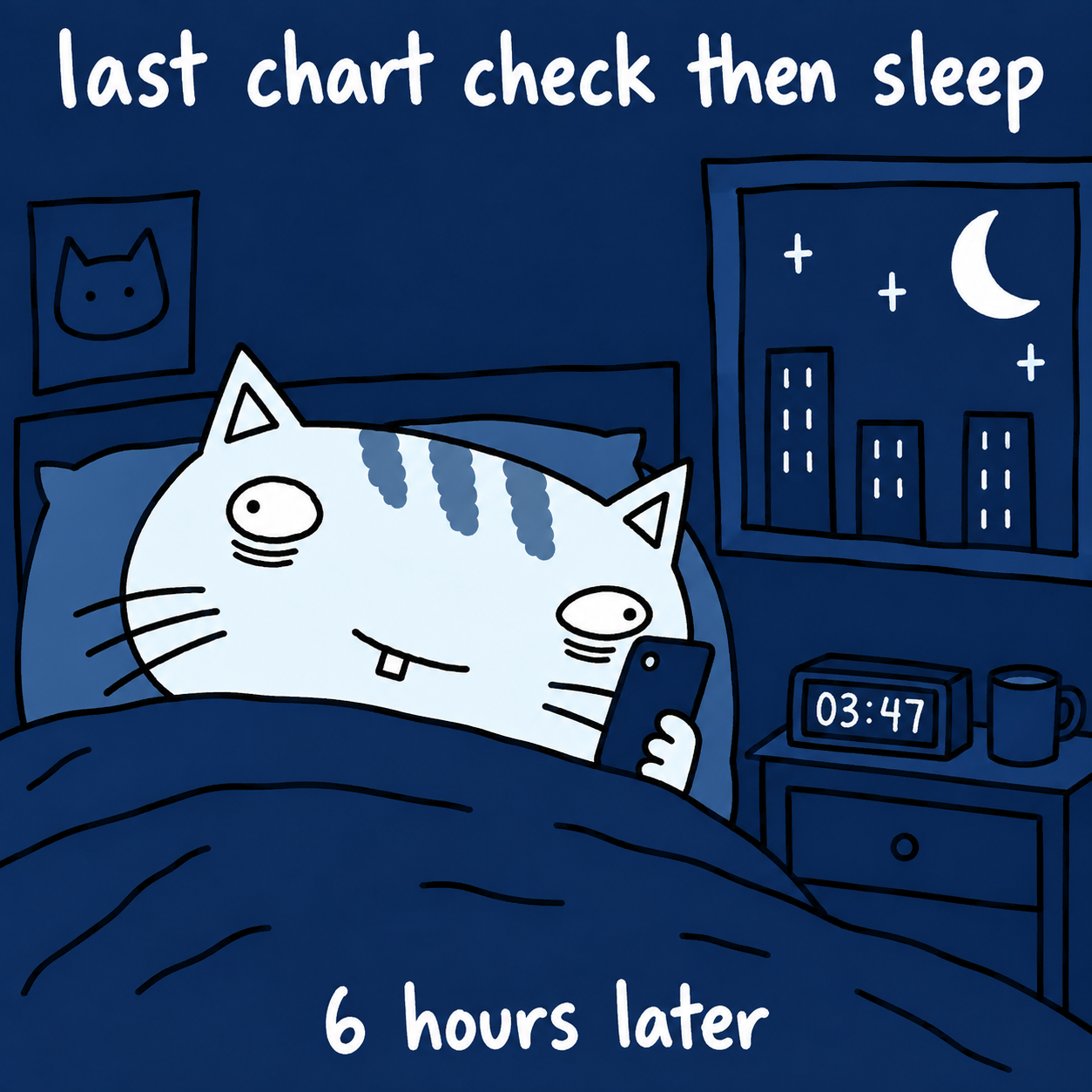 ARC still checking charts at 3:47 in bed